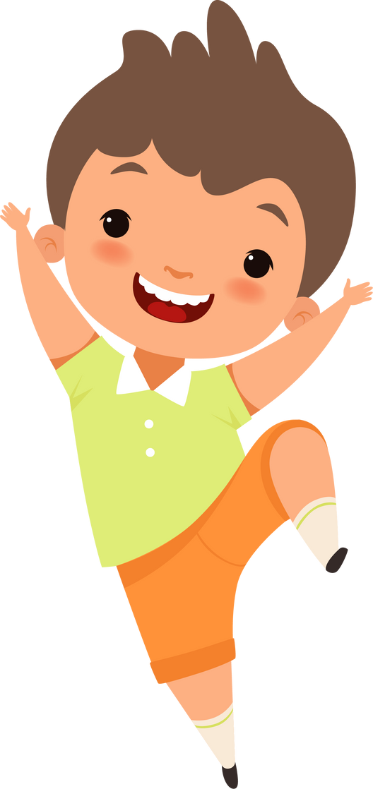 Jumping kids Happy funny children playing and jumping